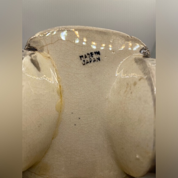 Japan Porcelain Brown Donkey Rickshaw Planter Vintage - Picture 9 of 10